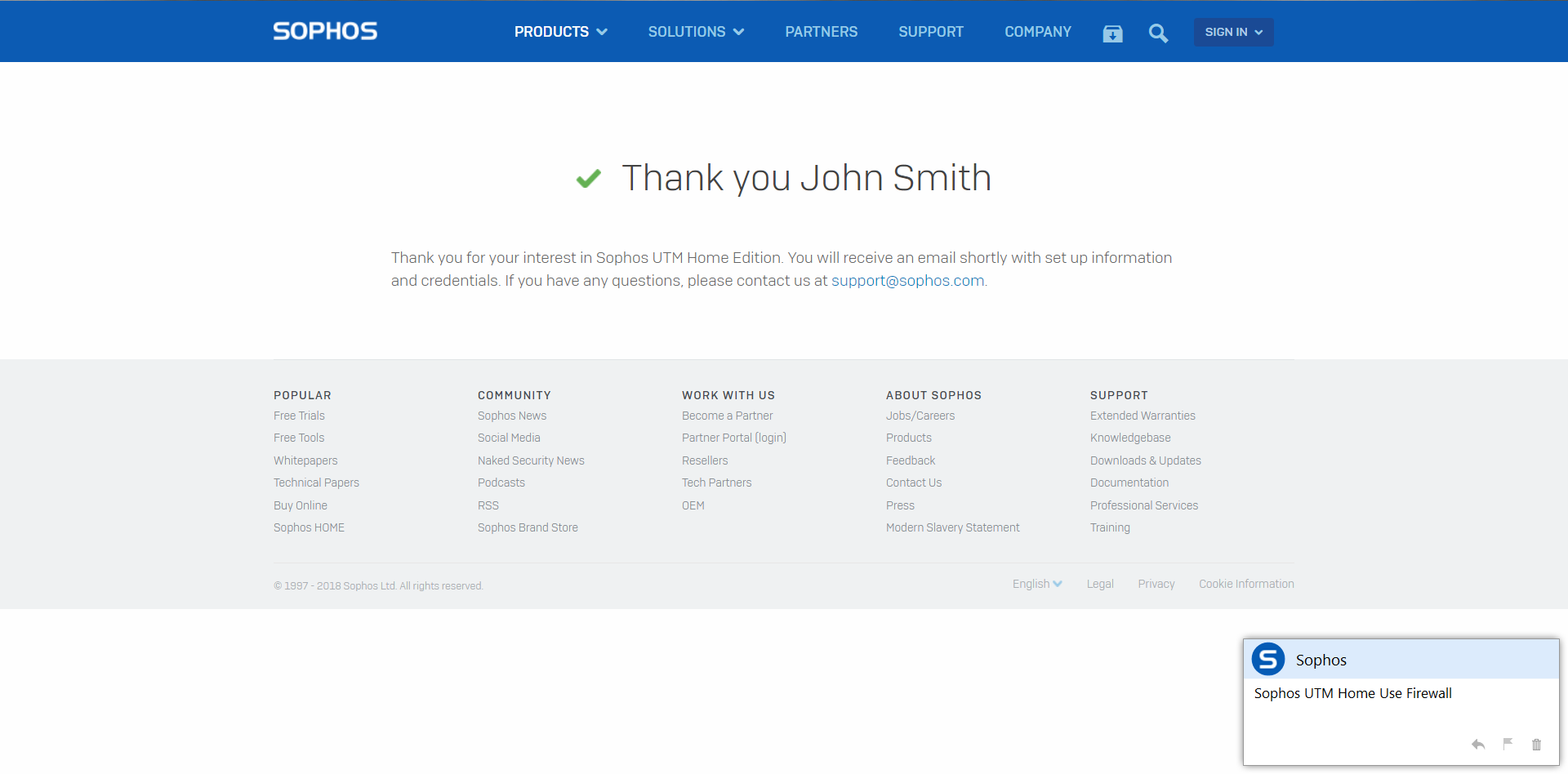 change ip sophos home firewall