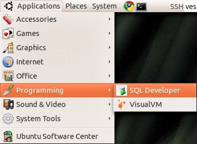 Ubuntu Menu SQL Developer